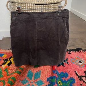 Grey corduroy mini skirt